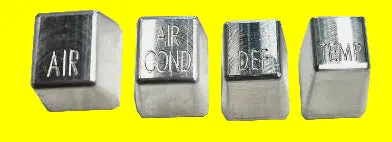 Heater Control Knobs, With Ac New 64 65 Chevelle 1