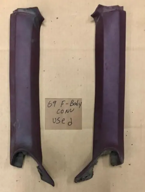 Windshield Pillar Covers, Conv Pr Used 69 Camaro 1