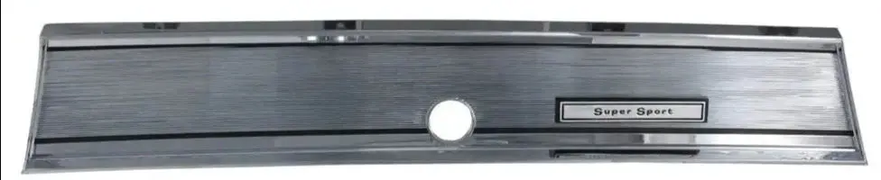 Dash Glove Box Bezel ,W/Ss, New, 67 Chevelle 1