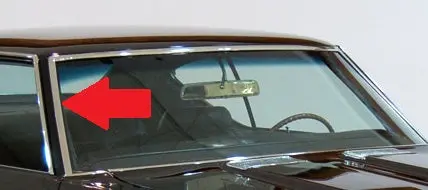 Windshield Side Molding, Right, 2 Door, Coup, Used, 68-72 A-Body 1