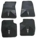 Floor Mats, 4Pcs, Black, Repro Of Originals, 66-72 Gto Grand Prix 1