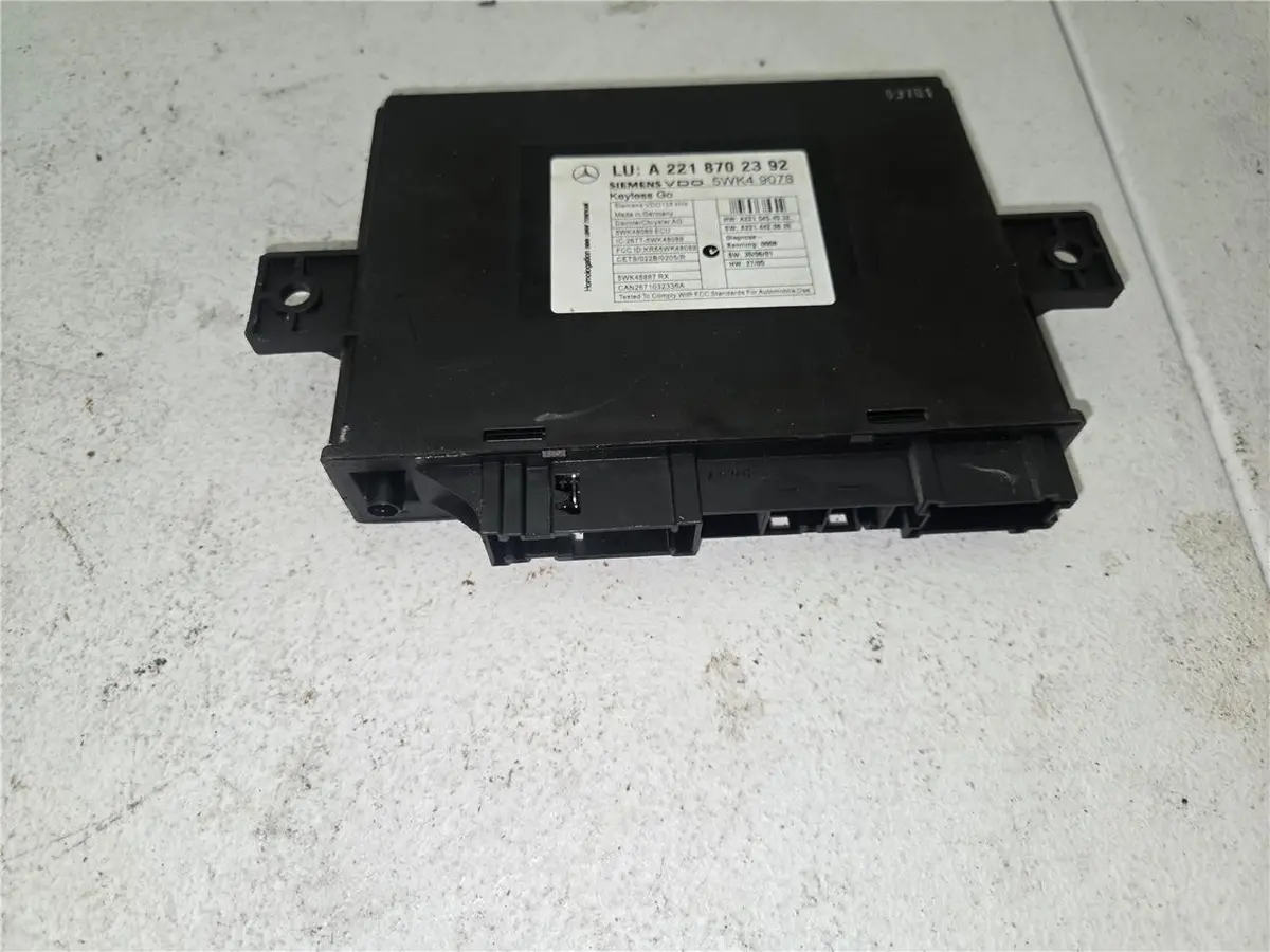 2007-2010 Mercedes-Benz S550 S600 Keyless Go Control Module A 221 870 23 92 Oem 1