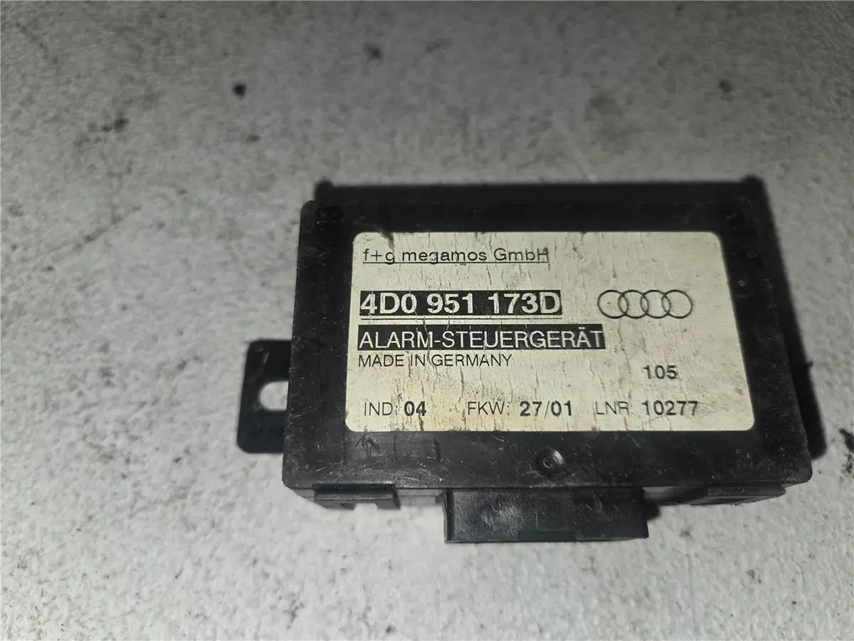 2000 - 2002 Audi A6 S6 A8 S8 Alarm Anti Theft Ctrl Module Unit 4D0 951 173D Oem 1