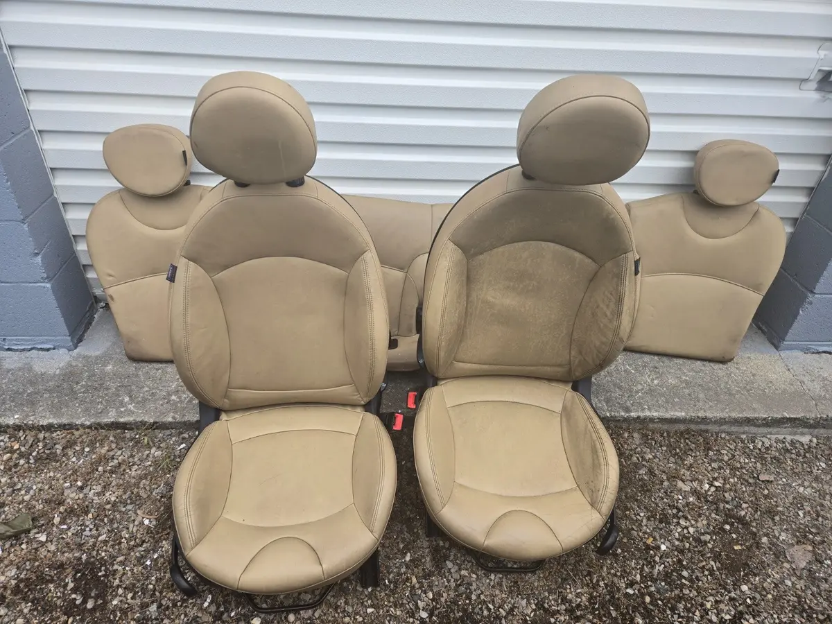 2007 - 2015 Mini Cooper S Front Tan Leather Seat Set Seats Right Left Oem Rear 1