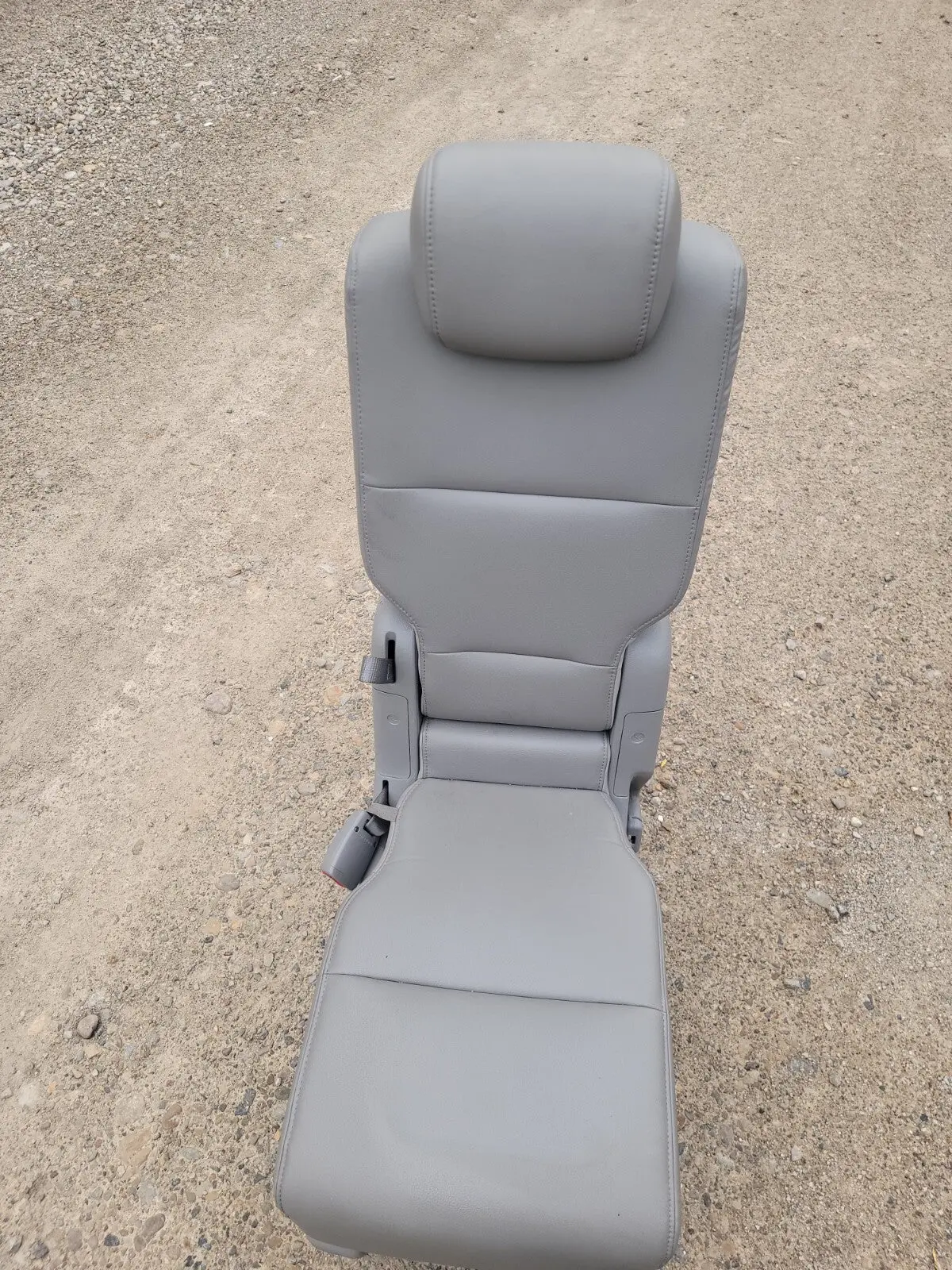 11 - 17 Honda Odyssey 2Nd Row Rear Middle Gray Leather Jump Seat Cupholder Oem 1