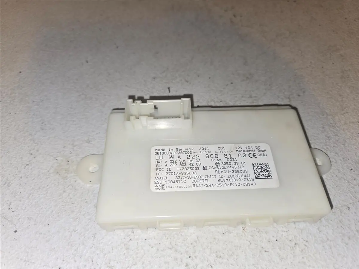 2014 Mercedes S550 Fits 14-17 Keyless Go Entry Module Unit A222 900 81 03 Oem 1