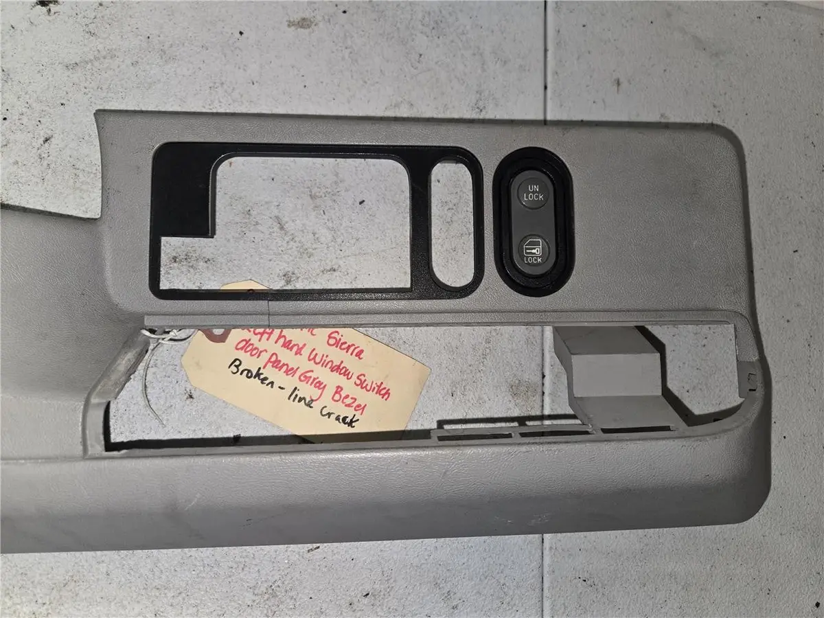 1992 - 1995 Gmc Sierra Left Window Switch Door Panel Gray Bezel 15680757 Oem 1