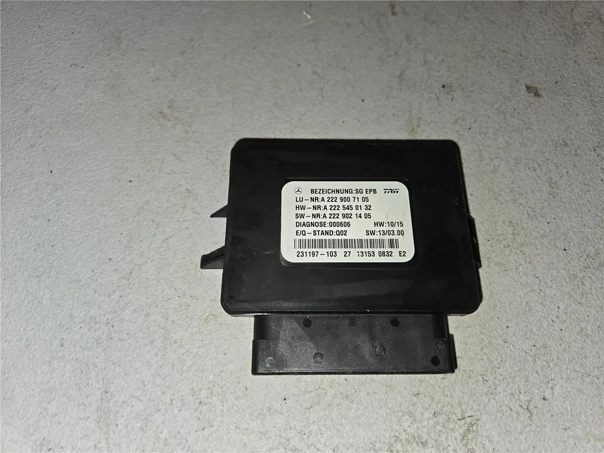 14 - 17 Benz S-Class W222 Sedan Parking Brake Control Module A 222 545 01 32 Oem 1