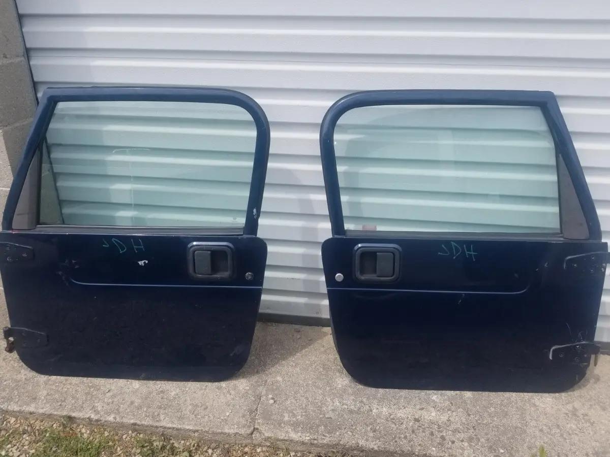 97 - 06 Jeep Wrangler Tj Lj White Full Steel Blue Door Lh Driver Right Doors Oem 1