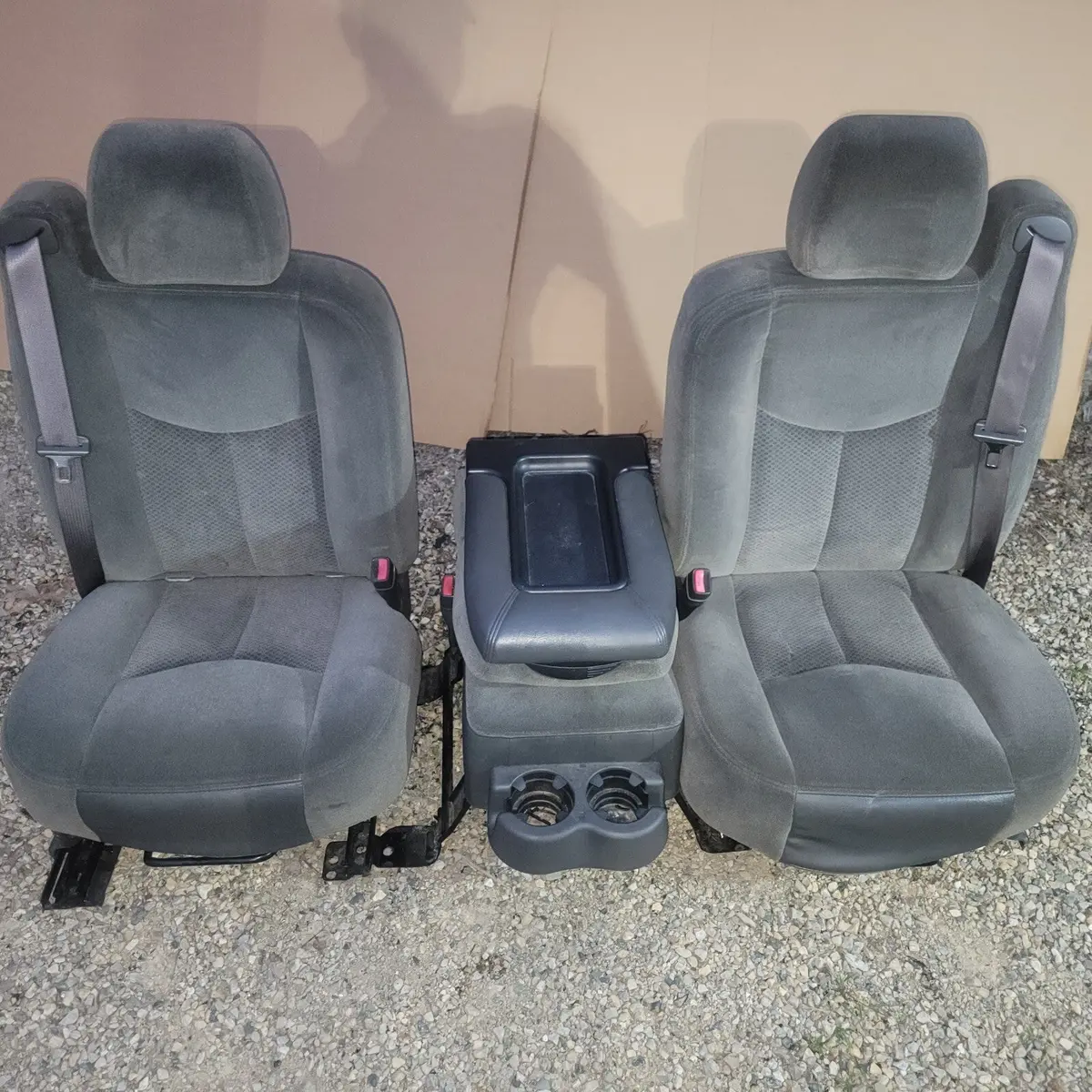 00 -06 Avalanche Tahoe Sierra Silverado Front Manual Cloth Seats Console Seat Oe 1