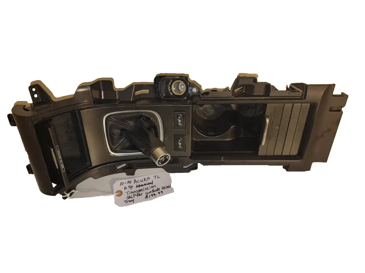 10 -14 Acura Tl S Awd 6 Sp Mt Center Console Shifter  Bezel Trim Boot Switch Oem 1