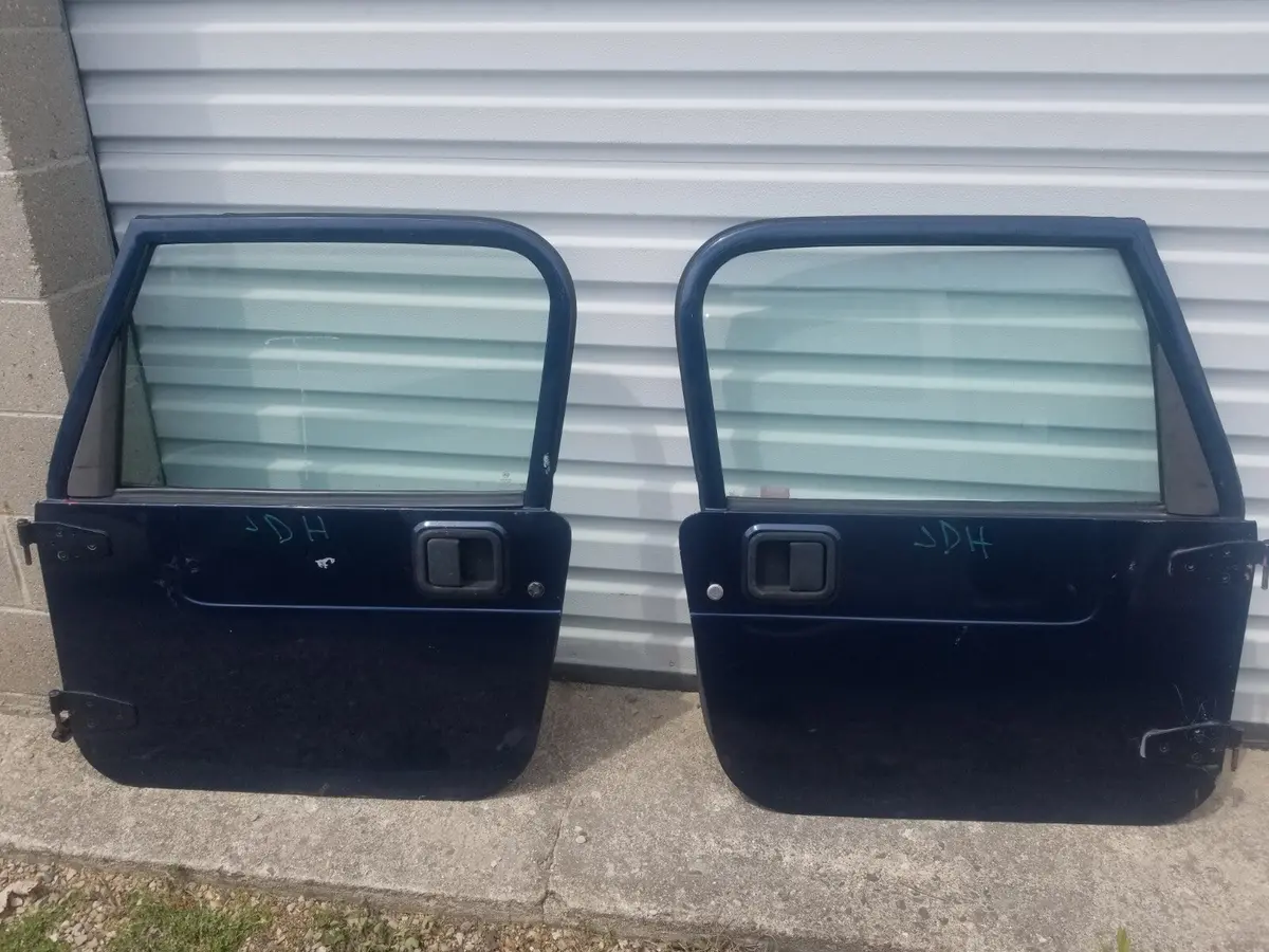 97 - 06 Jeep Wrangler Tj Lj White Full Steel Blue Door Lh Driver Right Doors Oem 2