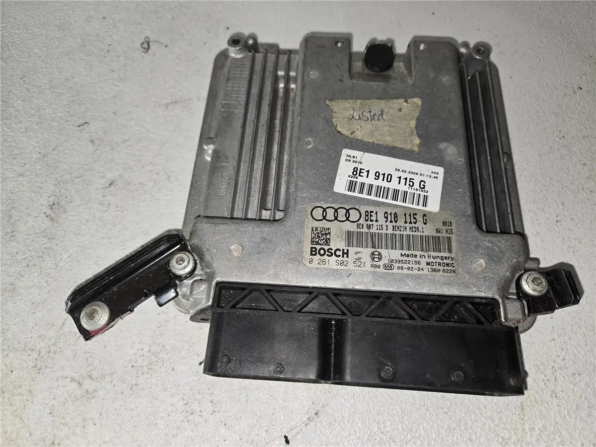 2008-2009 Audi A4 2.0L Turbo A/T Ecm Ecu Engine Control Module 8E1 910 115 G Oem 1