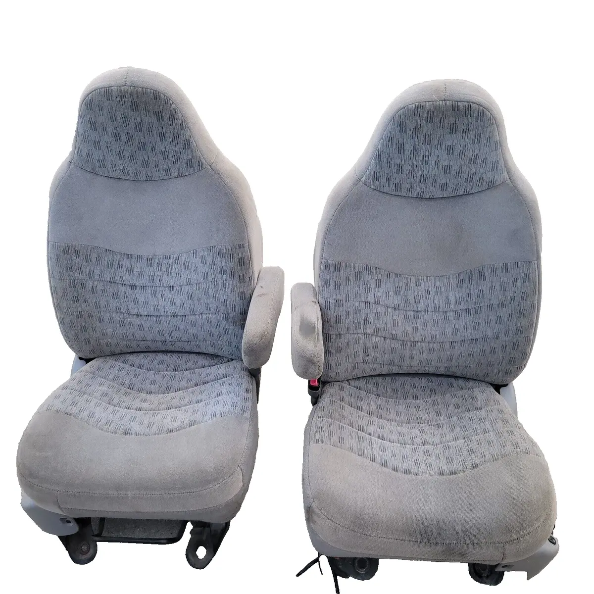 99 - 05 Ford F250 F350 Front Gray Cloth Manual Seat Power Seat Bucket Seats Oem 1