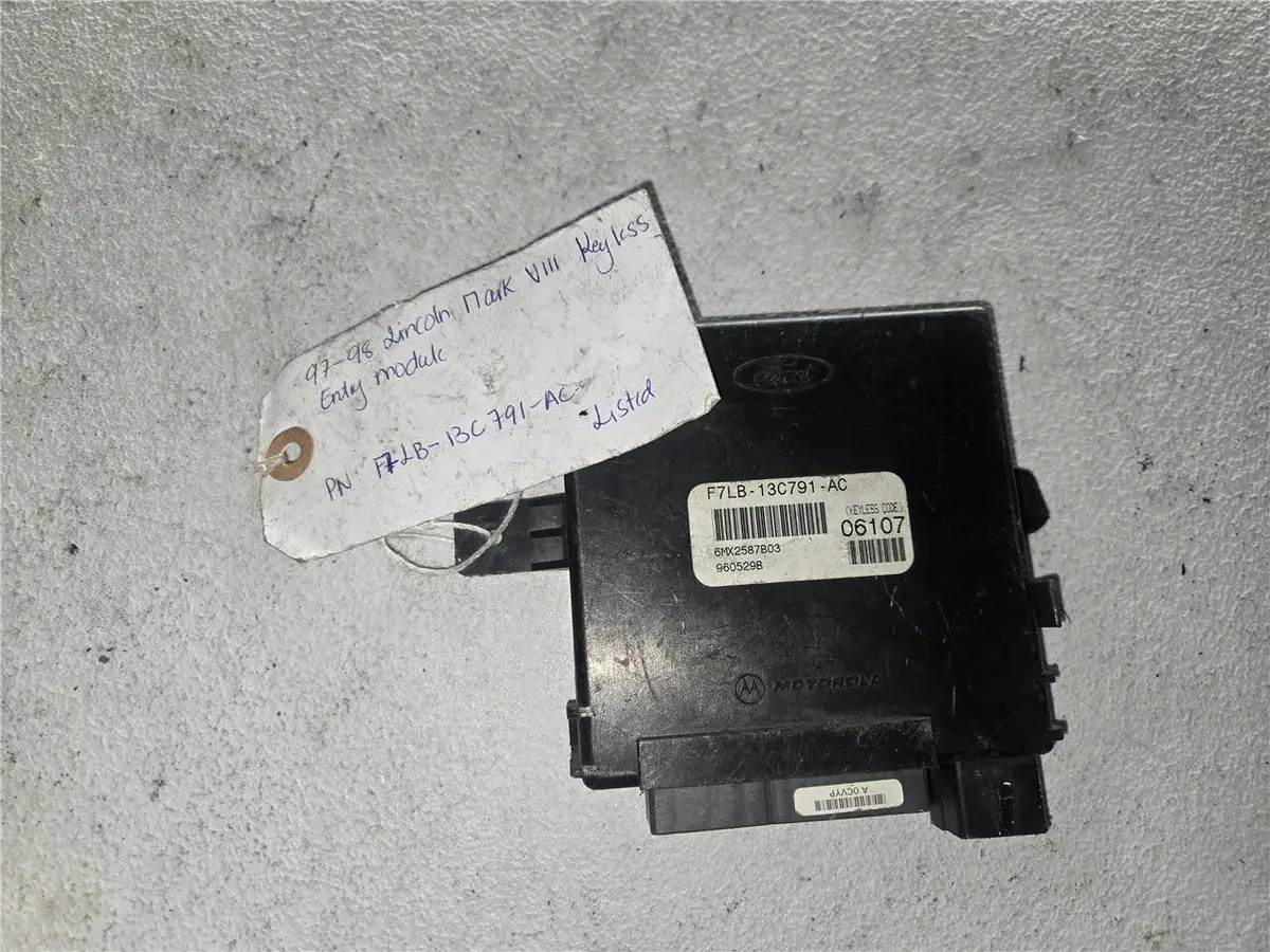 1997 - 1998 Lincoln Mark Viii Keyless Entry Module F7lb-13C791-Ac Oem 1