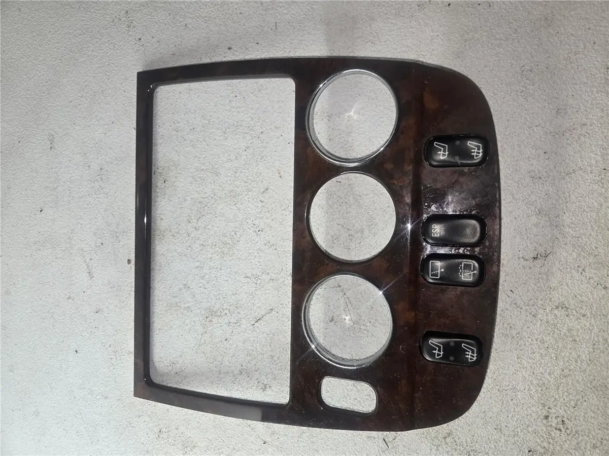 98 - 02 Benz W163 Radio Climate Control Dash Bezel With 4 Switches 16754898 Oem 1