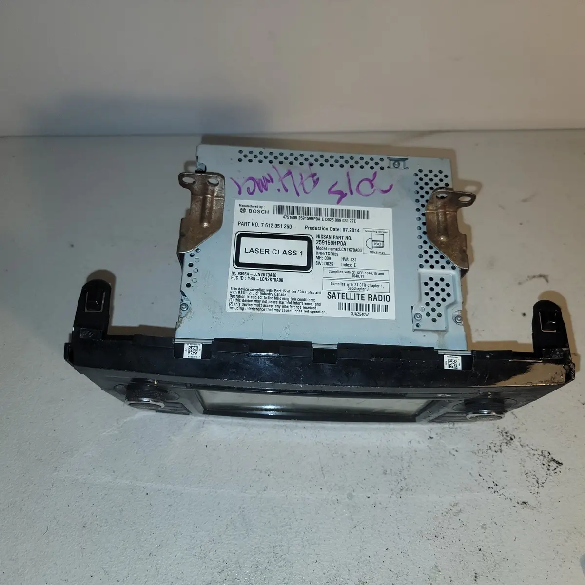 14 - 15 Nissan Altima Navigation Touchscreen Radio Display 259159Hp0a 7612051260 1