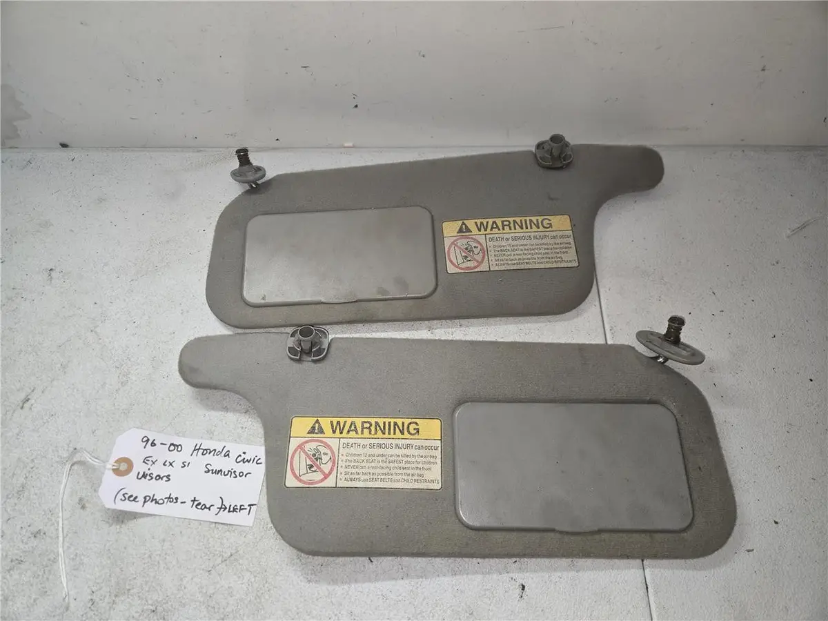 1996 - 2000 Honda Civic Ex Lx Si Sun Visors Oem 1