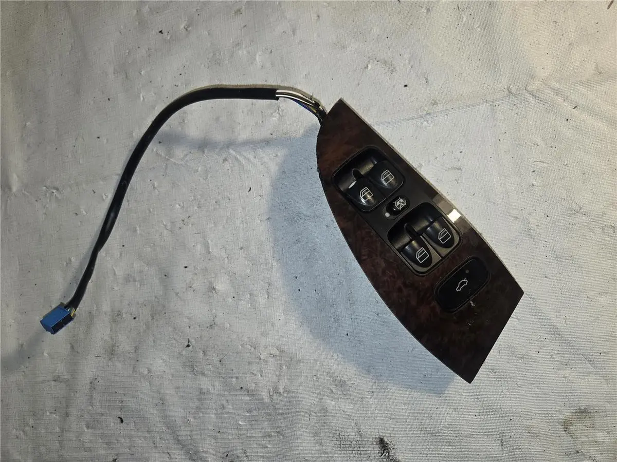 08 Mercedes-Benz Clk Power Window Master Switch Wood Grain Bezel A2097276128 Oem 1