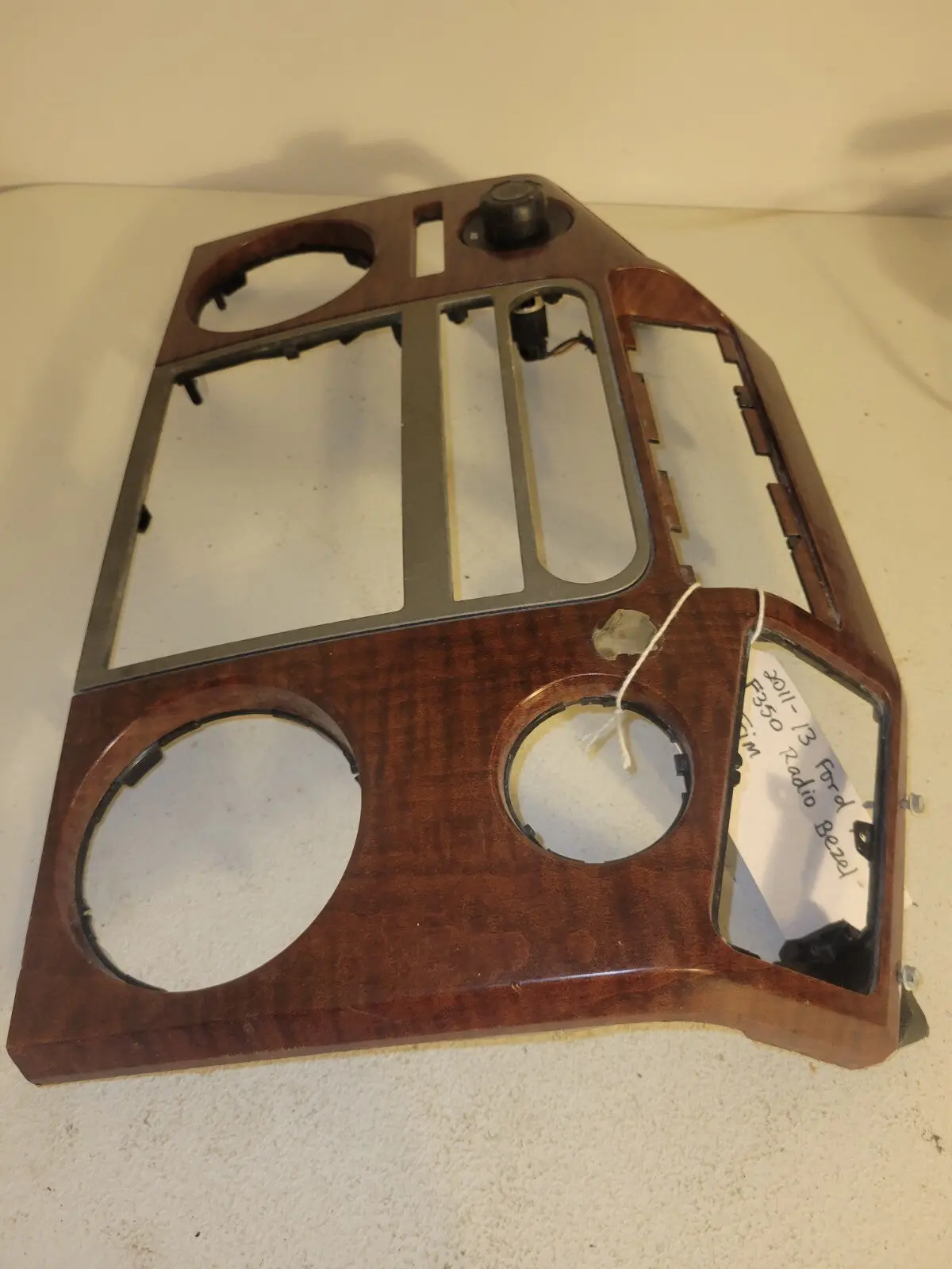 11 - 16 F250 F350 Woodgrain Center Dash Radio Surround Vent Bezel Trim Panel Oem 1