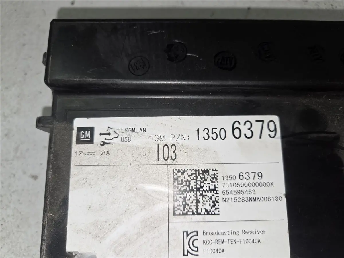 2016 Chevrolet Tahoe Radio Receiver Module P/N# 13506379 Oem 2