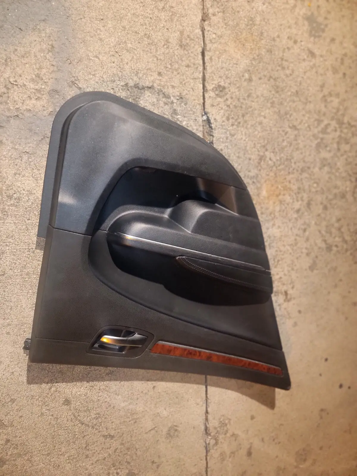 11 12 13 - 22 Chrysler 300C 400 Rear Left Door Panel Black Leather Dark Trim Oem 1