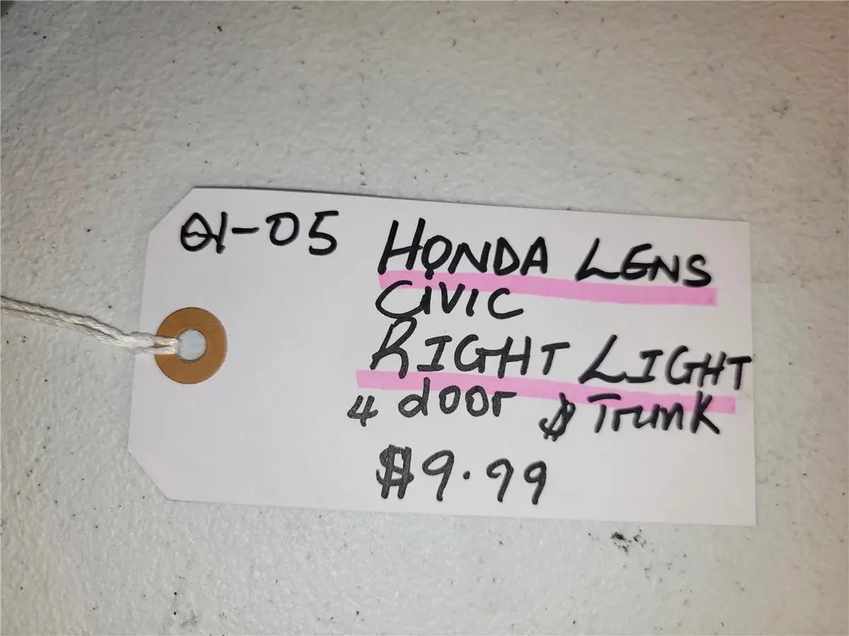 2001 - 2005 Honda Lens Civic Right Light 4 Door Trunk 33501S5da01 Oem 2