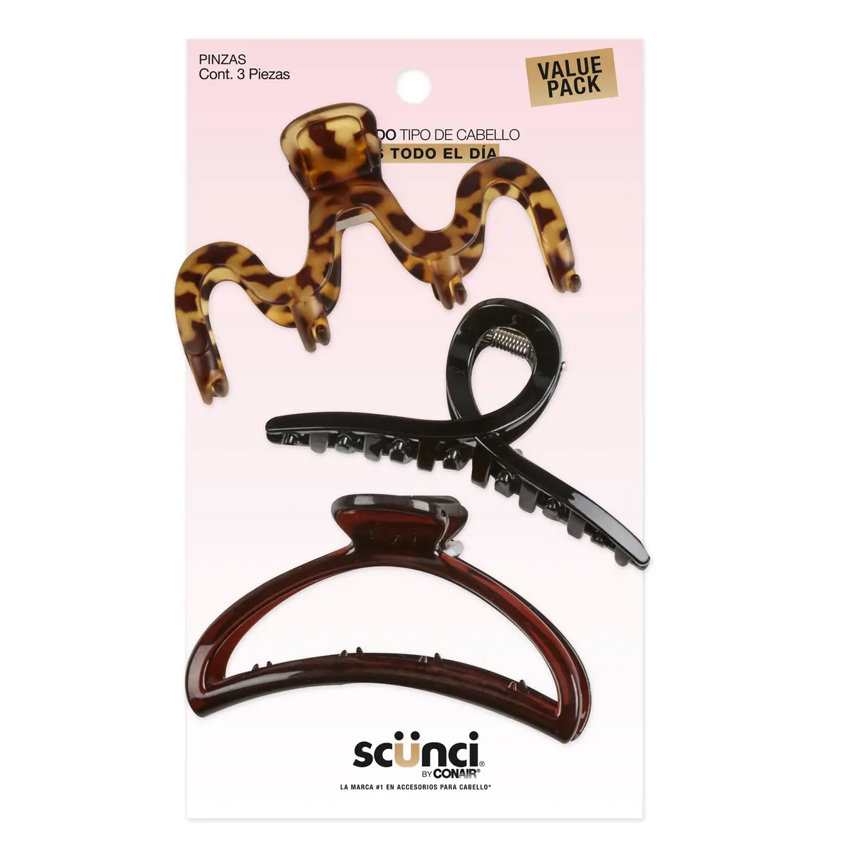 Pinzas Para Cabello Matte All Day Hold 3 Pzas - Scunci 1