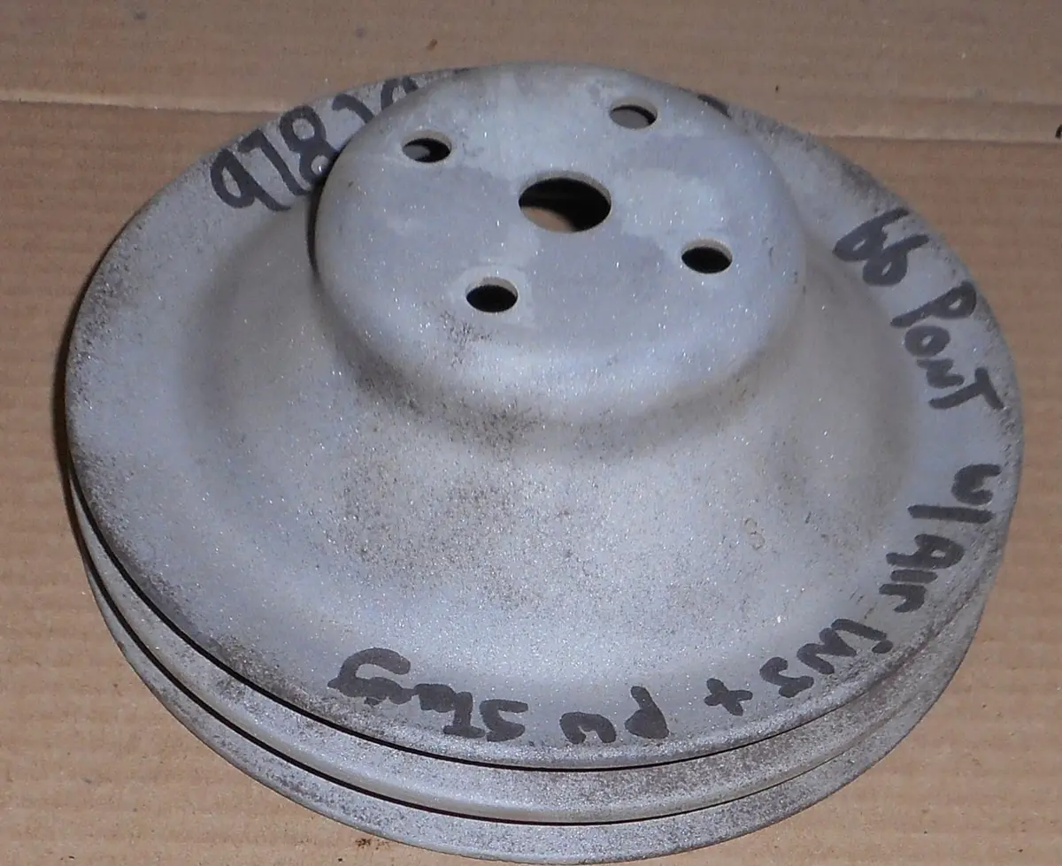 Fan Pulley, V8, 2 Groove, Ps & Smog Pump, Used 66 Pontiac 1