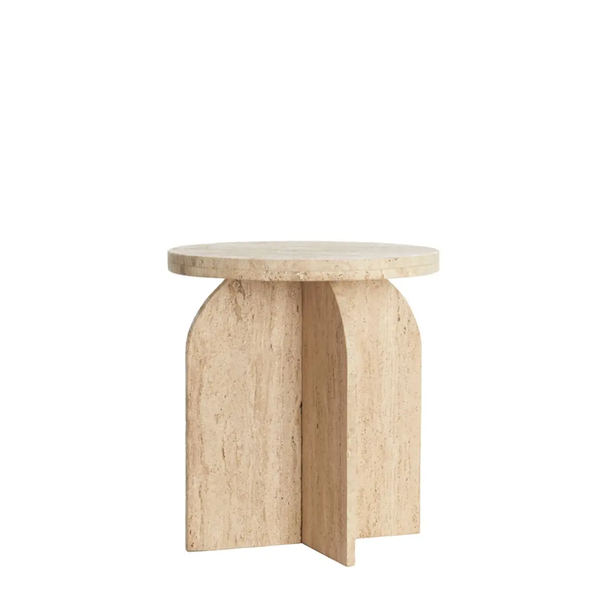 Bijzettafel - Travertin 48 Cm 1