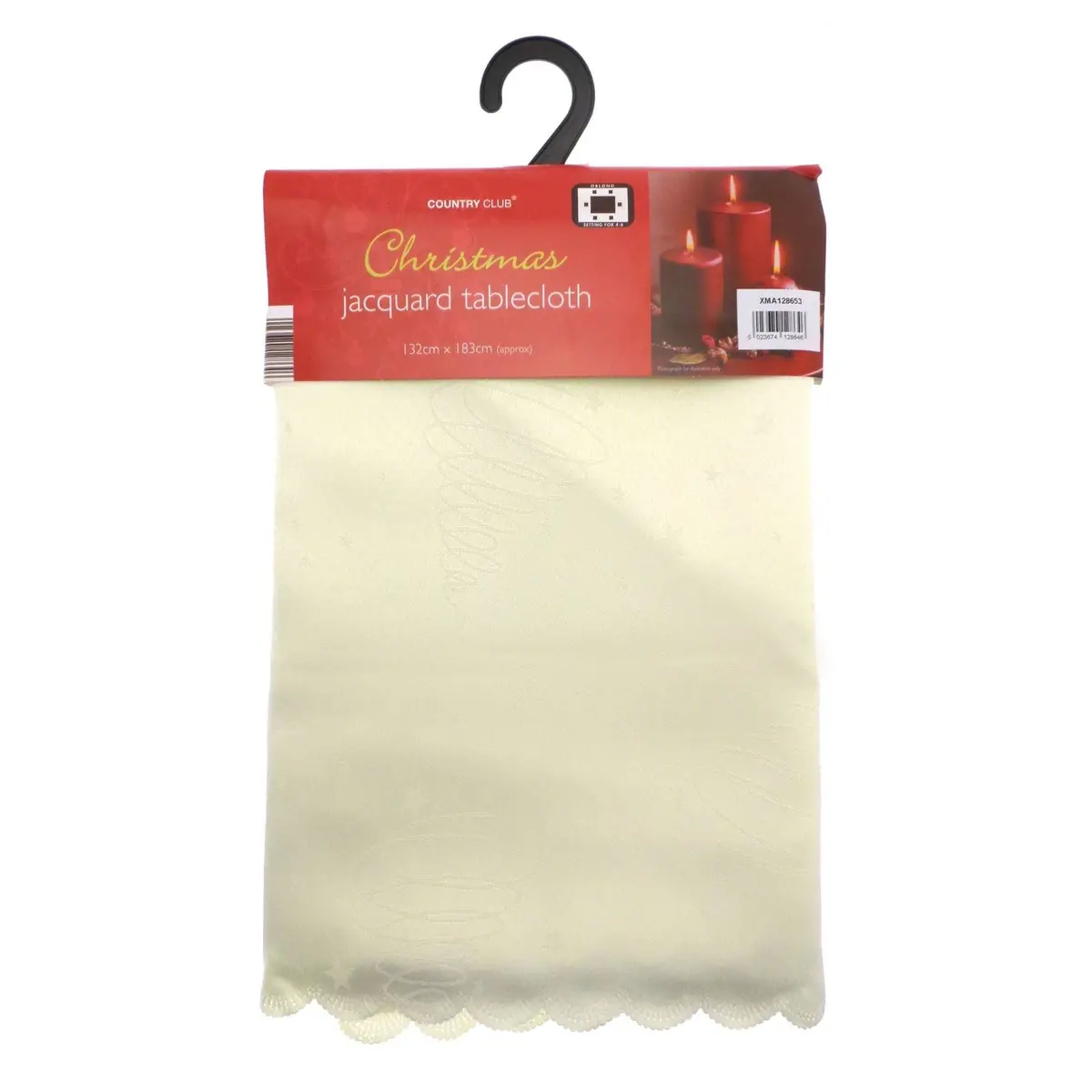 Christmas Tree Jacquard Festive Tablecloth Assorted Colours 1