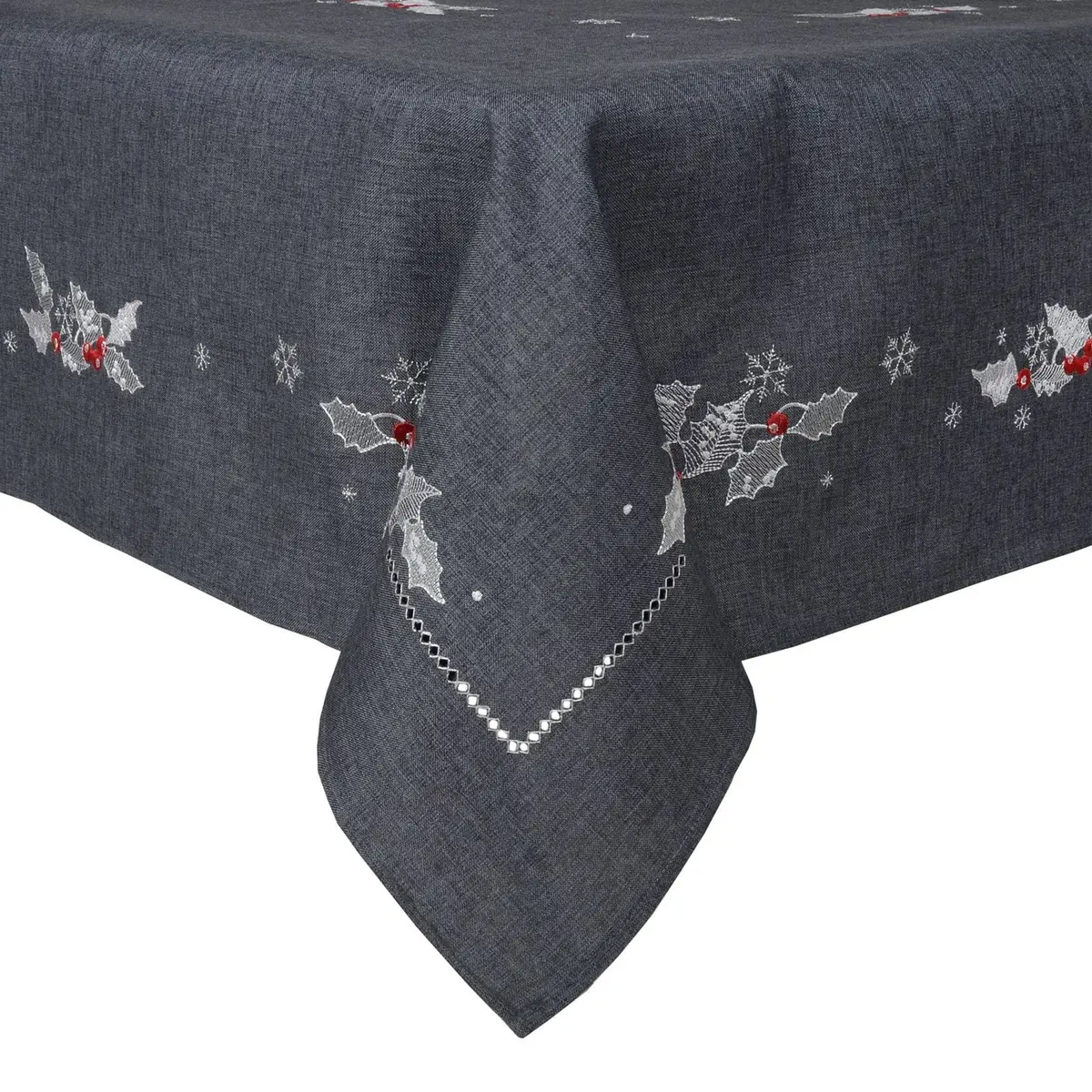 Holly Leaf Fabric Tablecloths / Napkins Xmas Decoration 2