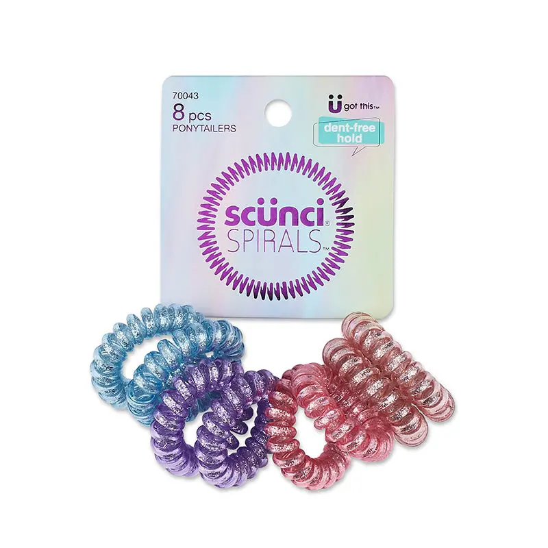 Ligas Elasticas Spirals Multicolor 8 Pzas - Outlet Scunci 1