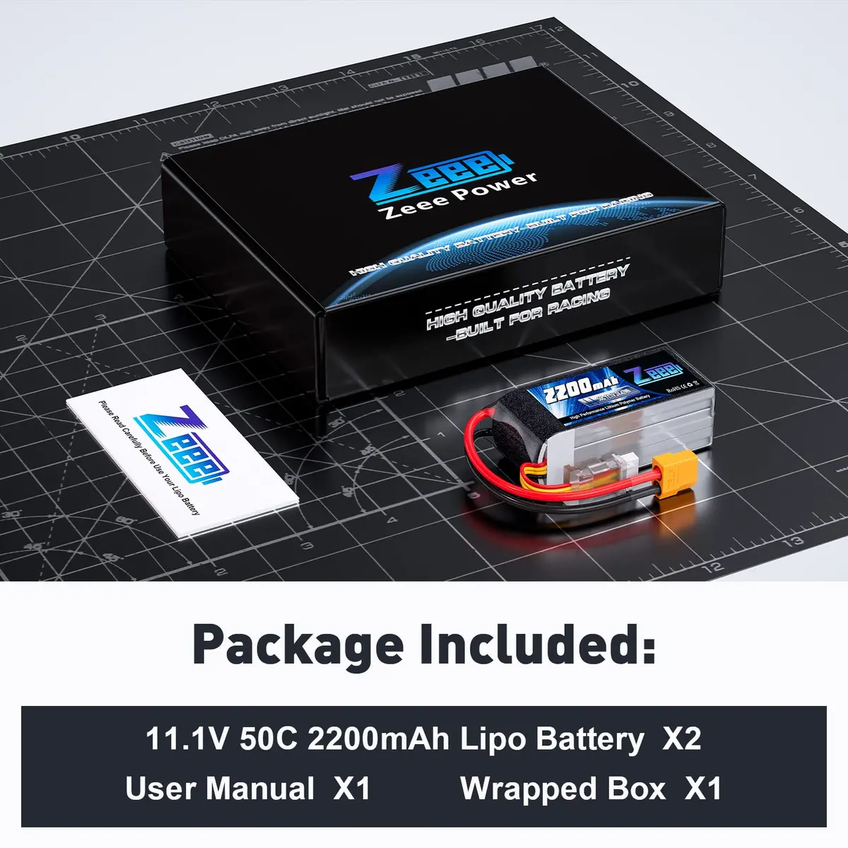 Zeee 3S Lipo Battery 2200Mah 11.1V 50C Shorty Pack Battery With Xt60 Plug For Rc Car Truck Rc Airplane Racing Hobby Models(2 Pack) 6