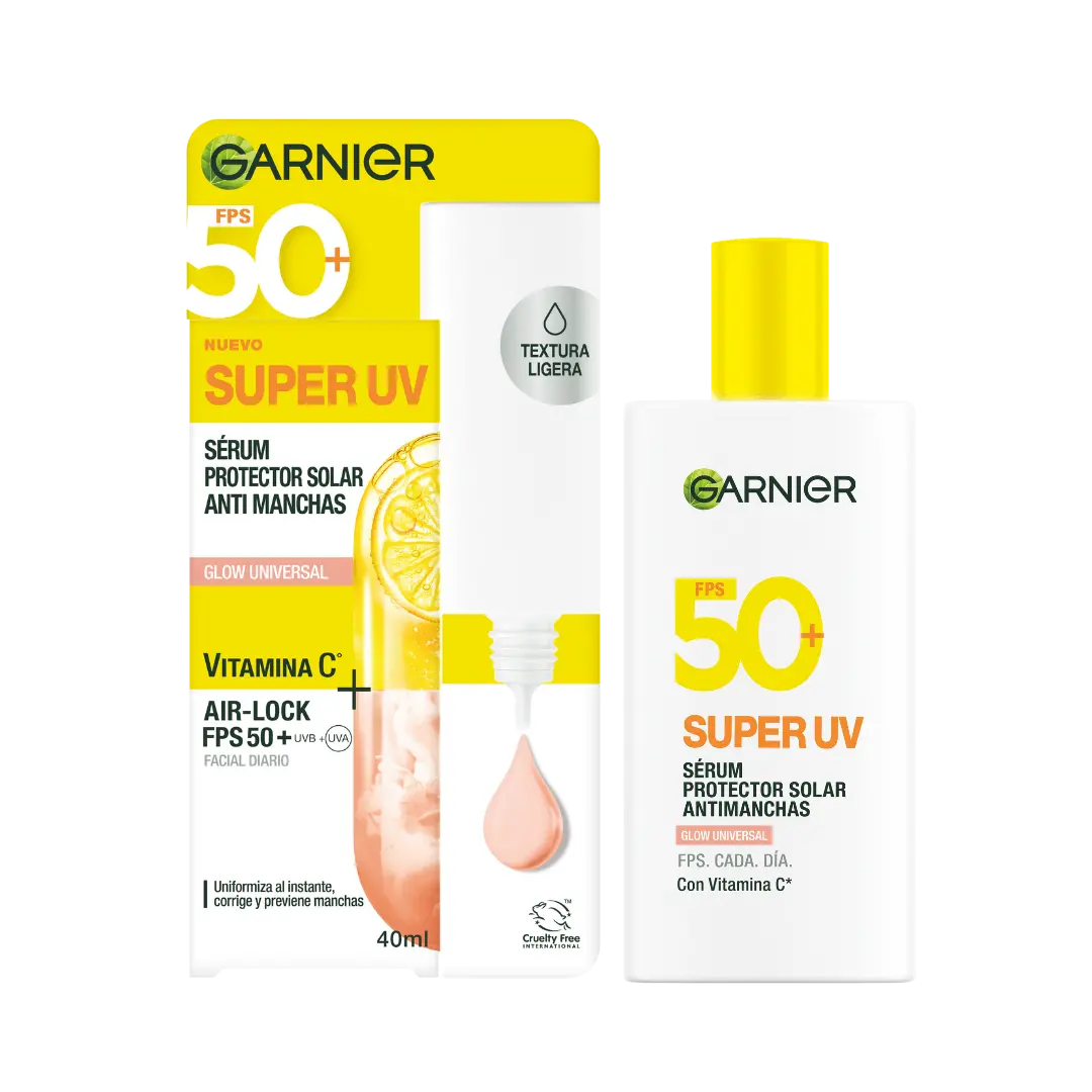 Protector Solar Facial Super Uv Serum Anti-Manchas Vitamin C Tinted - Garnier Skin Active 1