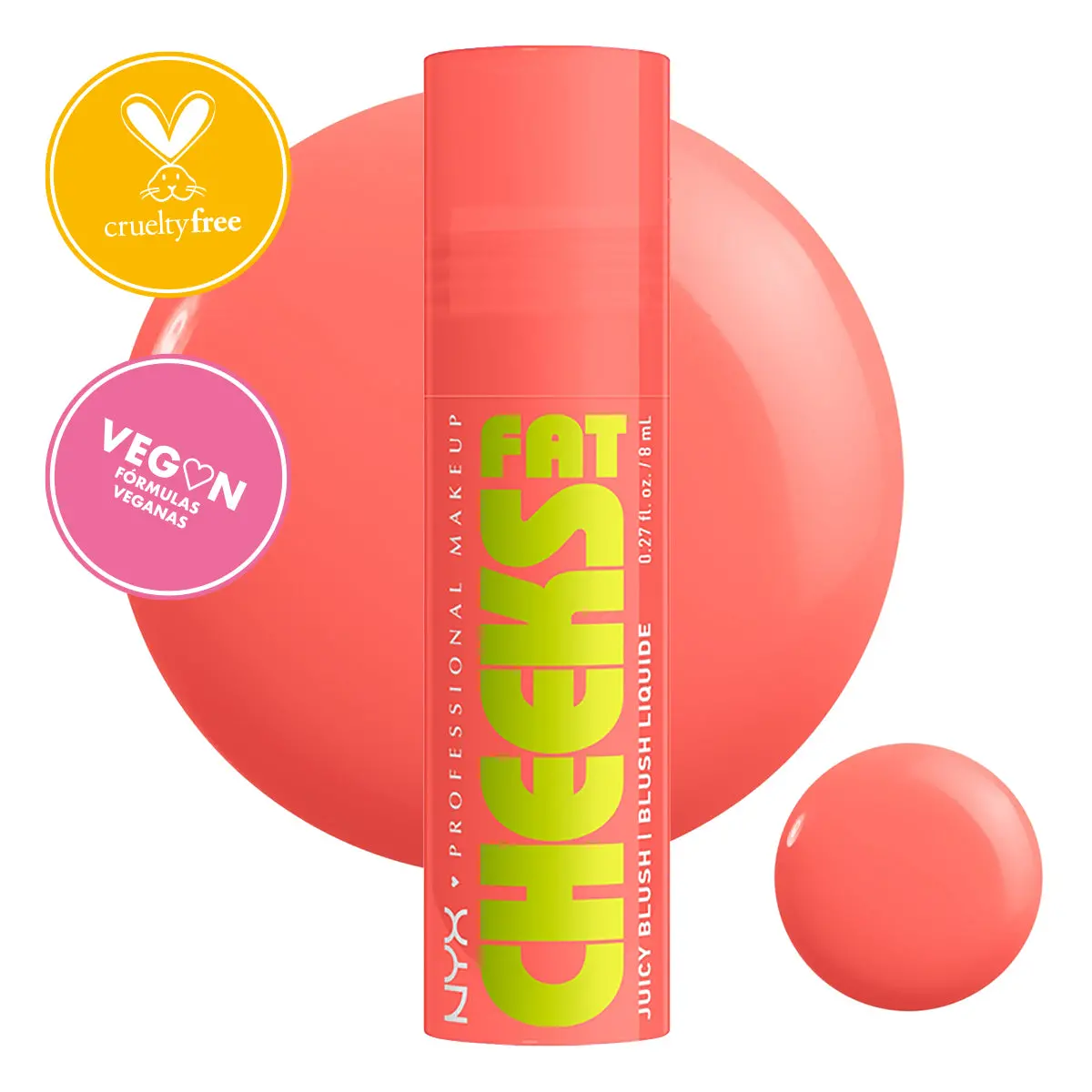 Rubor Líquido Fat Cheeks Juicy Liquid Blush - Nyx Professional Makeup 1