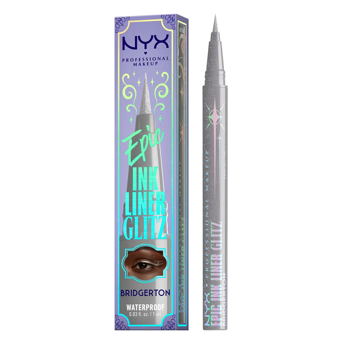 Bridgerton Royal Epic Ink Liner Glitz Silver - Nyx 1