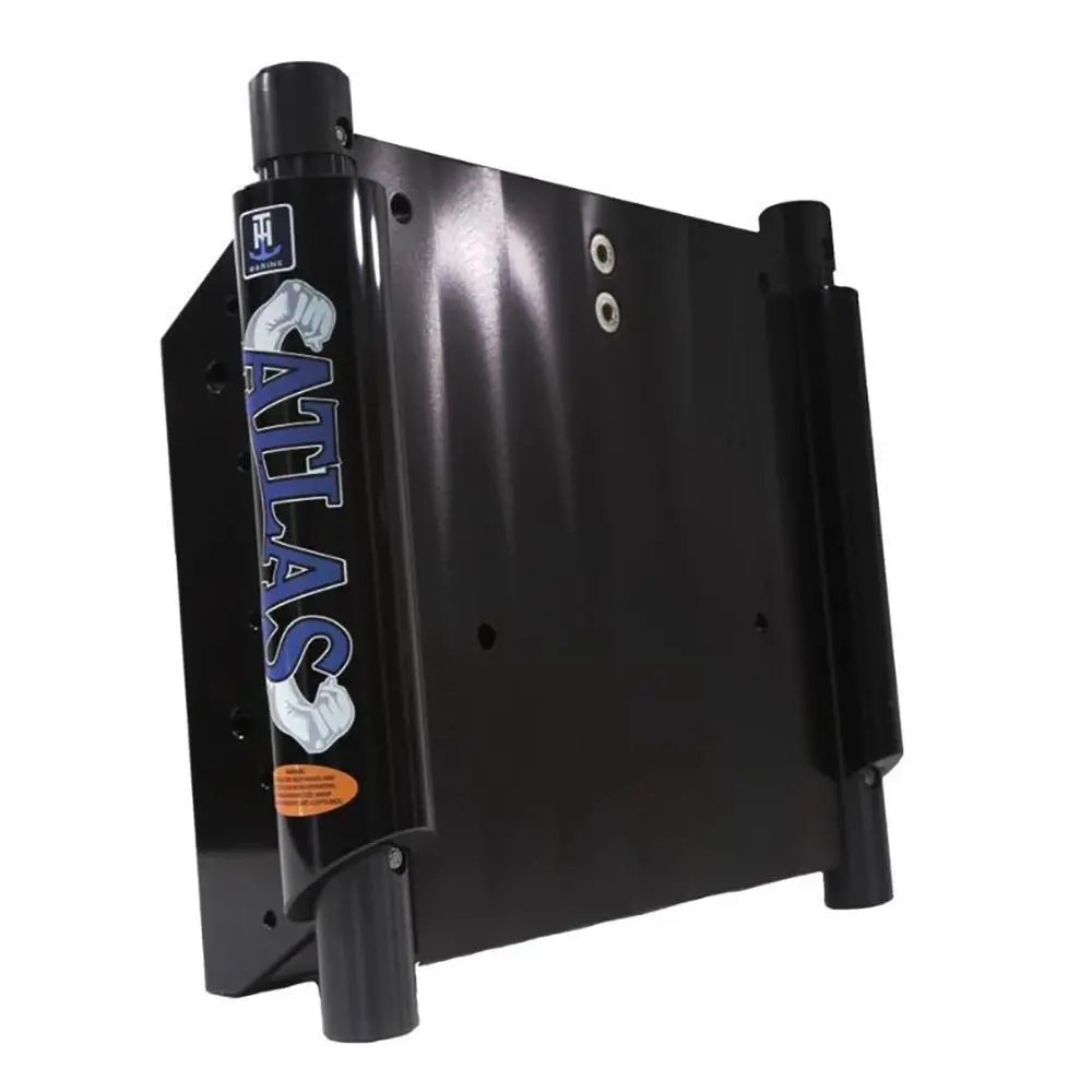 T-H Marine Atlas 4" Set Back Hydraulic Jack Plate - Gloss Black Anodized 1