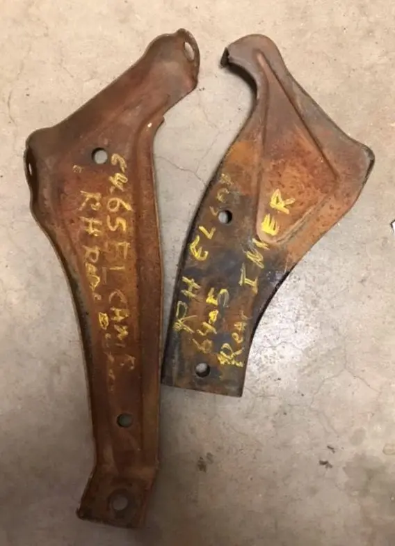 Rear Bumper Brackets ,Right Pair Used 64 65 Elcamino Wagon 1