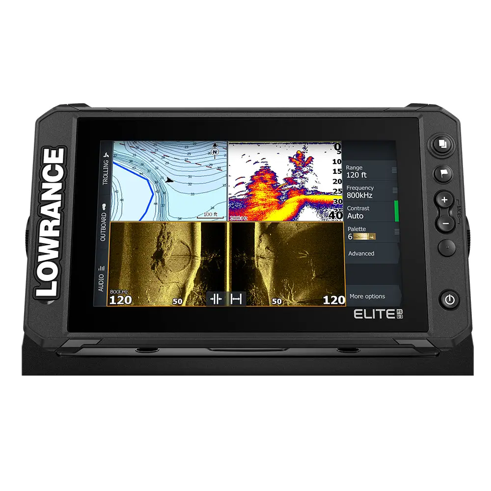 Lowrance Elite Fs 9 Chartplotter/Fishfinder W/Active Imaging 3-In-1 Transom Mount Transducer 1