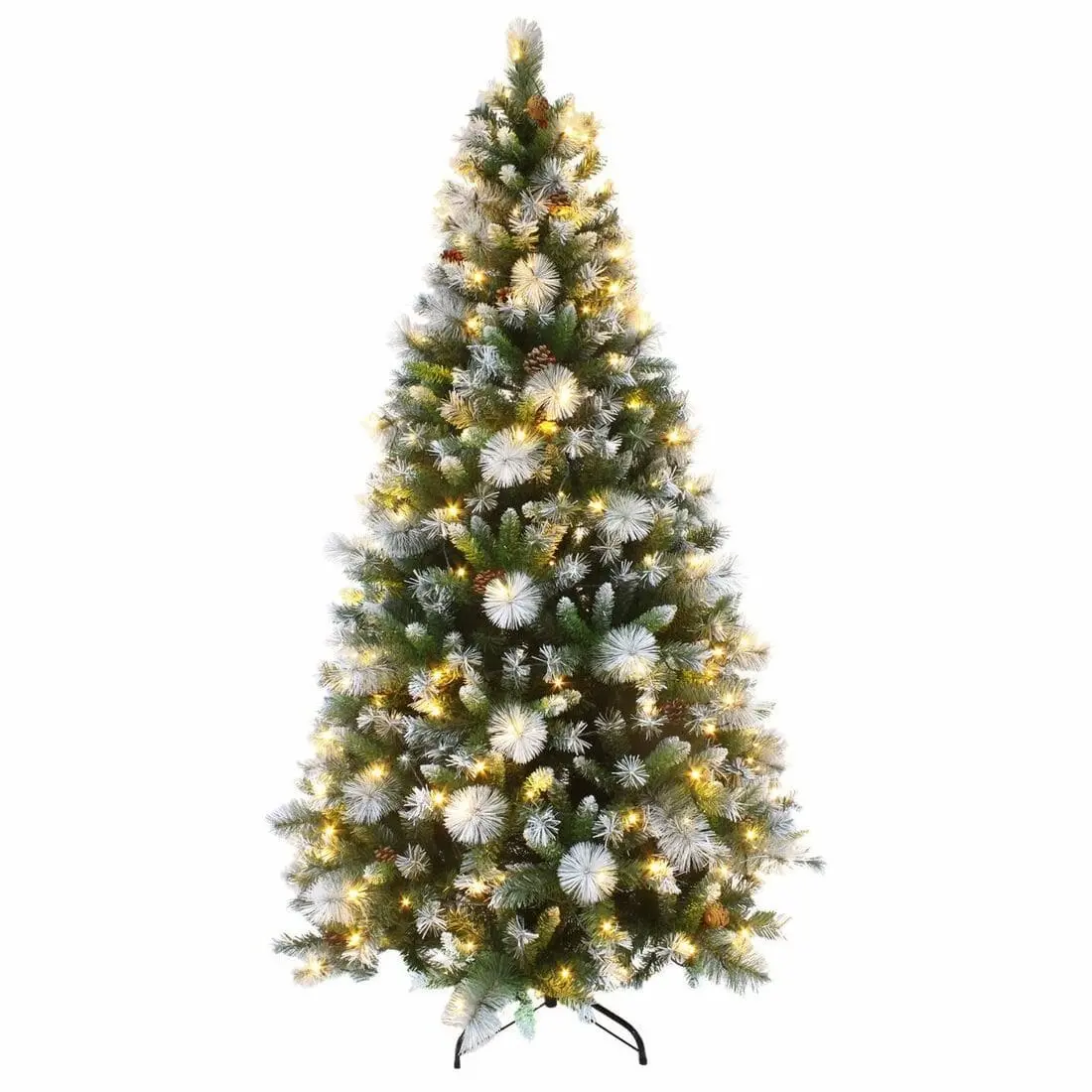 Luxury Pre-Lit Decorated Christmas Tree Frosted Tips 6Ft/7Ft 1