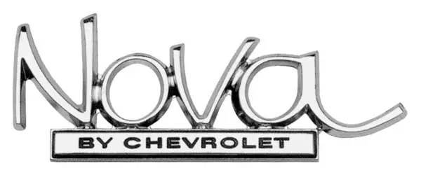 Trunk Lid Emblem Nova 69-72 (Nova By Chevrolet ) New 1