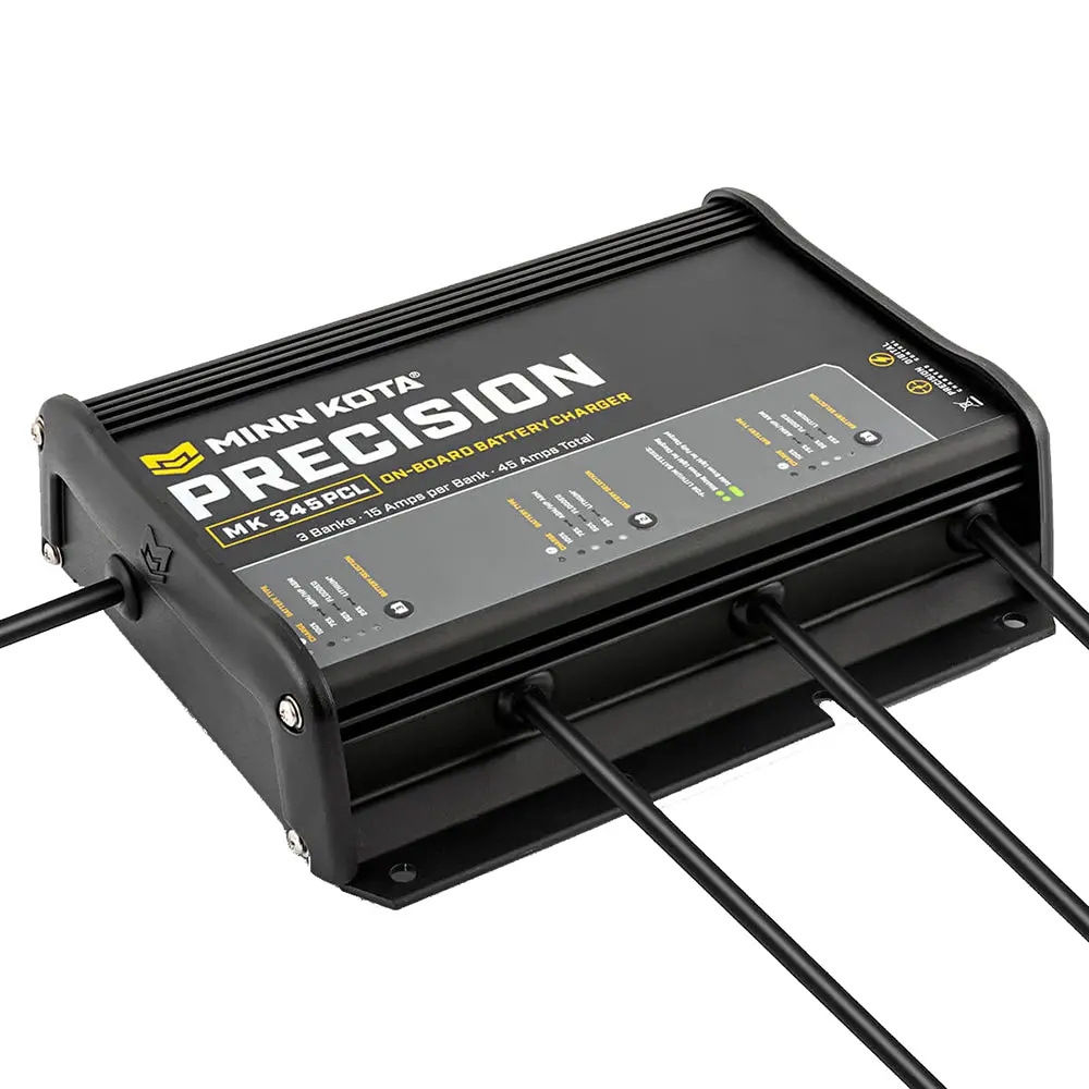 Minn Kota On-Board Precision Charger Mk-345 Pcl 3 Bank X 15 Amp Li Optimized Charger 1