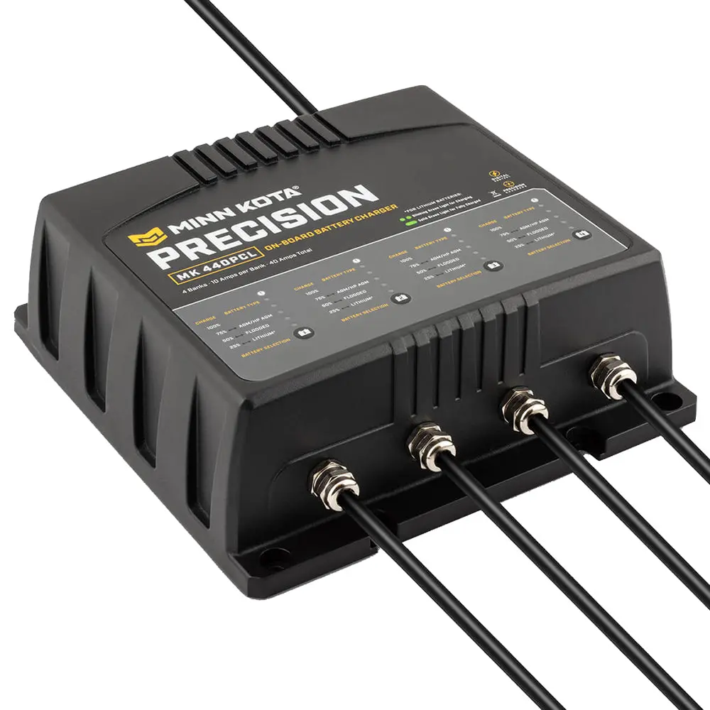 Minn Kota On-Board Precision Charger Mk-440 Pcl 4 Bank X 10 Amp Li Optimized Charger 1