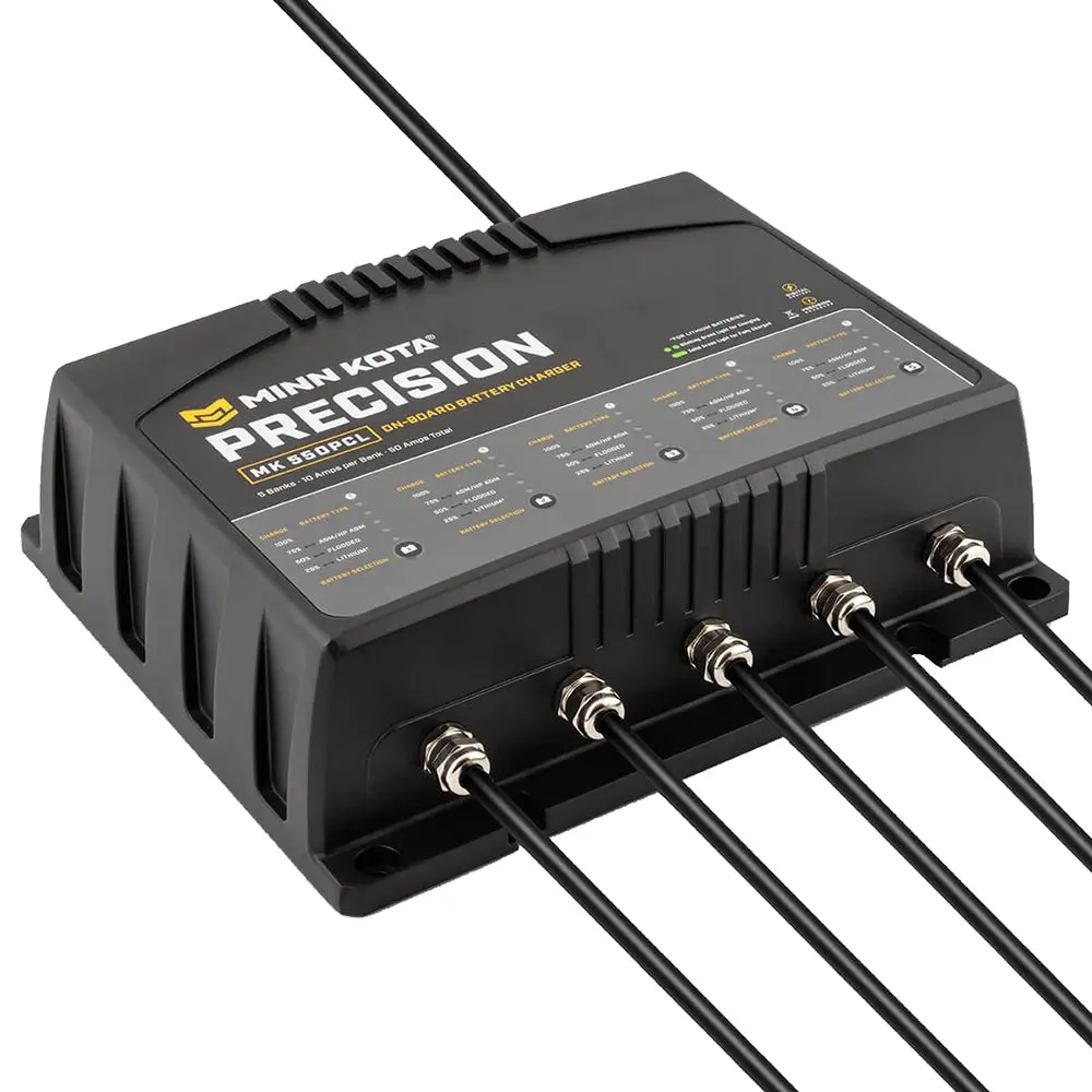Minn Kota On-Board Precision Charger Mk-550 Pcl 5 Bank X 10 Amp Li Optimized Charger 1