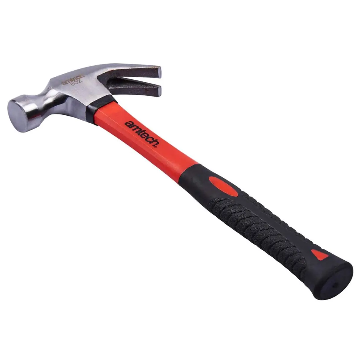 Amtech Fibreglass Shaft Claw Hammer 8Oz 16Oz 20Oz 1