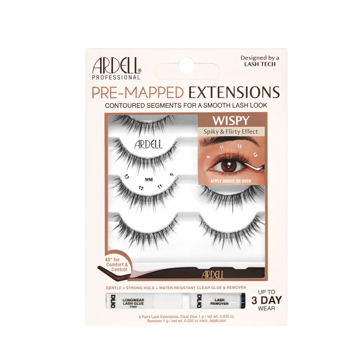 Extensiones De Pestañas Pre Mapeadas Wispy - Ardell 1