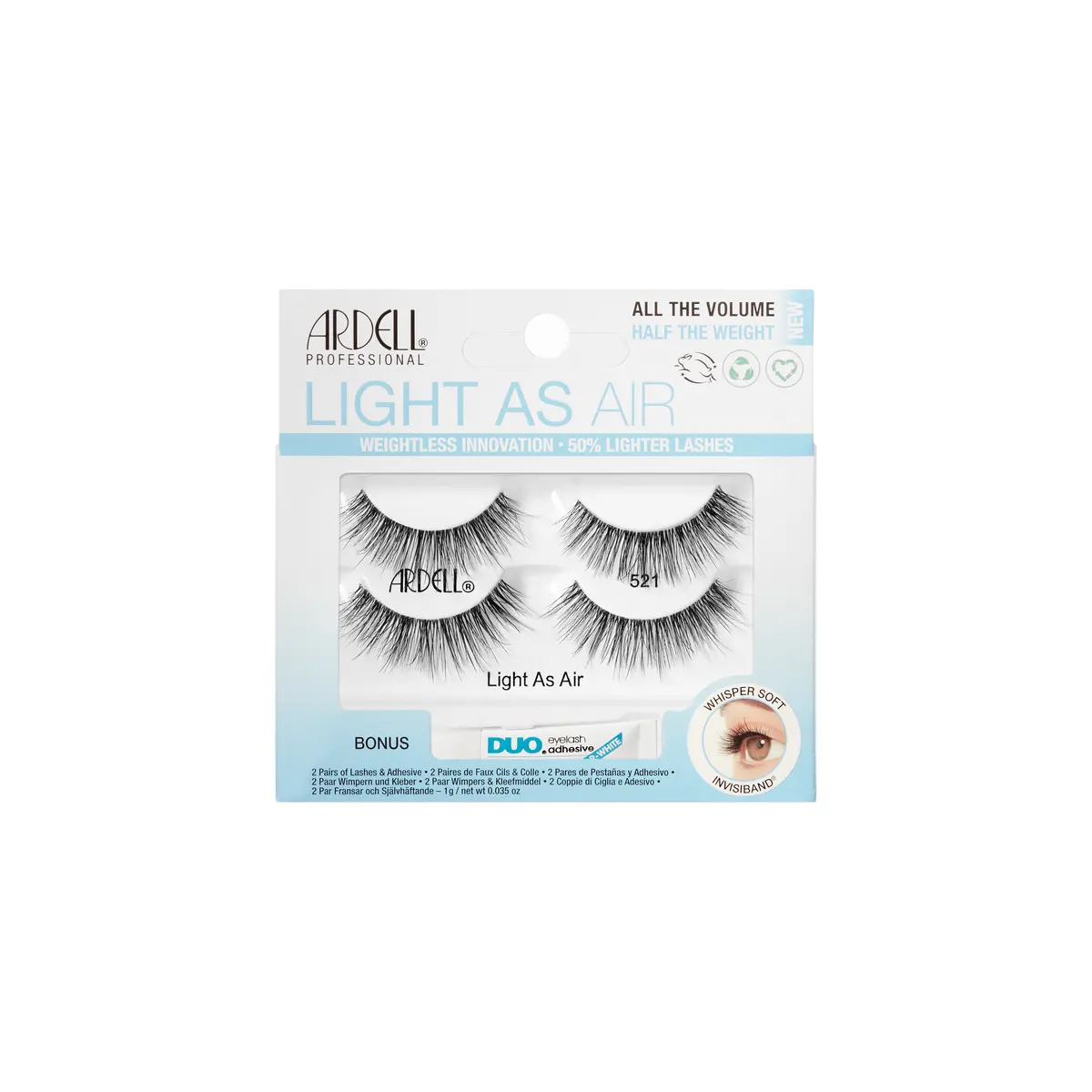 Pestañas Postizas All The Volume Light As Air 521 - Ardell 1