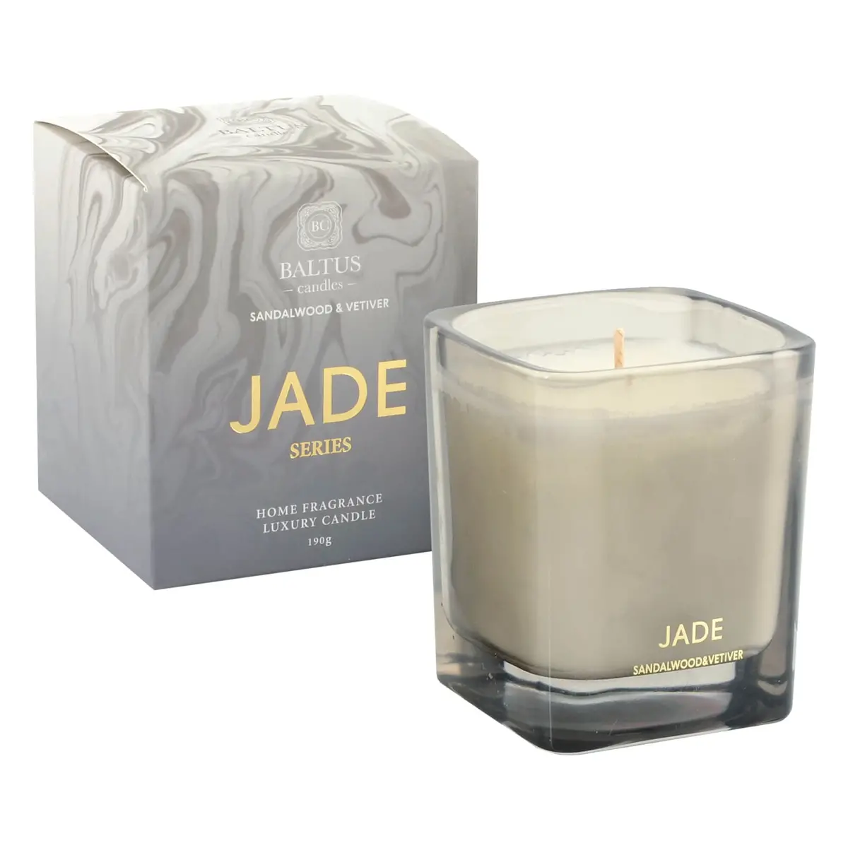 Jade Luxury Scented Candle Home Fragrance Colour Glass Holder 190G 1