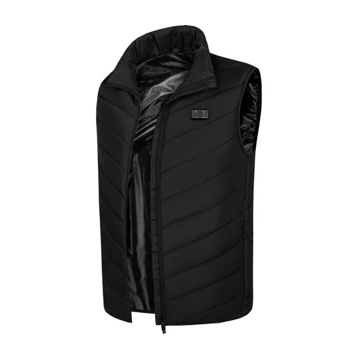 Unisex Black Heated Gilet Padded Vest Usb Rechargeable Body Warmer 1